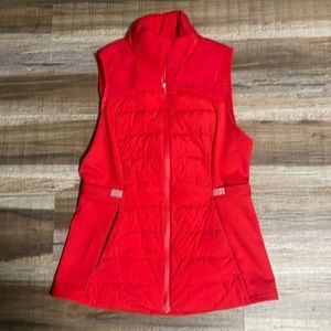 Lululemon Down For It All Vest- Size 6 Red